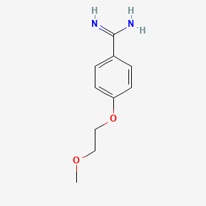 molecular formula C10H14N2O2 B13247625 4-(2-Methoxyethoxy)benzene-1-carboximidamide 