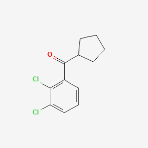 molecular formula C12H12Cl2O B1324764 Cyclopentyl 2,3-dichlorophenyl ketone CAS No. 898791-78-1