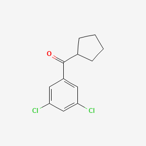 molecular formula C12H12Cl2O B1324766 Cyclopentyl 3,5-dichlorophenyl ketone CAS No. 898791-90-7