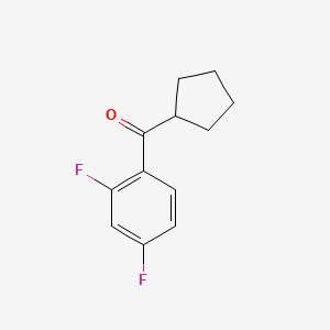 molecular formula C12H12F2O B1324767 Cyclopentyl 2,4-difluorophenyl ketone CAS No. 898791-93-0