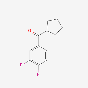 molecular formula C12H12F2O B1324768 Cyclopentyl 3,4-difluorophenyl ketone CAS No. 898791-96-3