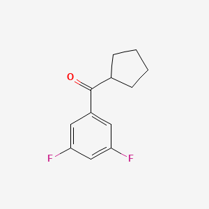 molecular formula C12H12F2O B1324769 Cyclopentyl 3,5-difluorophenyl ketone CAS No. 898791-99-6