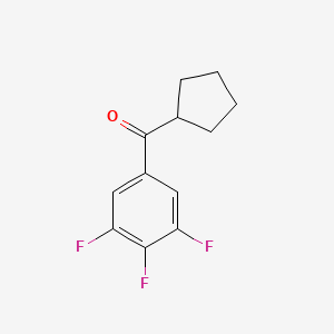 molecular formula C12H11F3O B1324770 Cyclopentyl 3,4,5-trifluorophenyl ketone CAS No. 898792-02-4