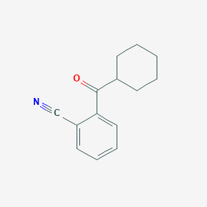 molecular formula C14H15NO B1324772 2-Cyanophenyl cyclohexyl ketone CAS No. 898792-08-0