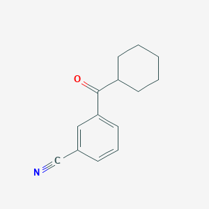 molecular formula C14H15NO B1324773 3-Cyanophenyl cyclohexyl ketone CAS No. 898792-11-5