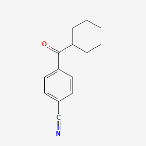 molecular formula C14H15NO B1324774 4-Cyanophenyl cyclohexyl ketone CAS No. 898792-14-8
