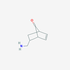 molecular formula C8H11NO B13247743 5-(Aminomethyl)bicyclo[2.2.1]hept-2-en-7-one 