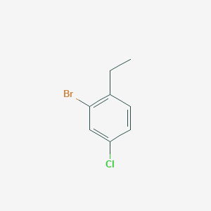 molecular formula C8H8BrCl B13247795 2-Bromo-4-chloro-1-ethylbenzene 