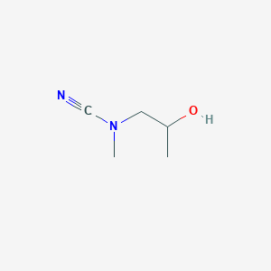 molecular formula C5H10N2O B13247796 1-[Cyano(methyl)amino]propan-2-ol 