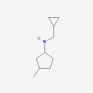 molecular formula C10H19N B13247797 N-(cyclopropylmethyl)-3-methylcyclopentan-1-amine 