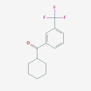 molecular formula C14H15F3O B1324781 Cyclohexyl 3-trifluoromethylphenyl ketone CAS No. 3277-77-8