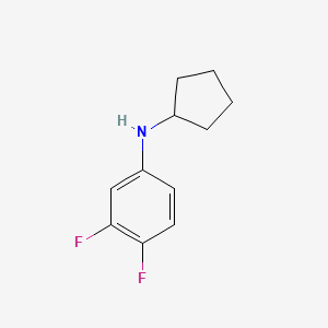 molecular formula C11H13F2N B13247813 N-cyclopentyl-3,4-difluoroaniline 