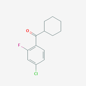 4-Chloro-2-fluorophenyl cyclohexyl ketone