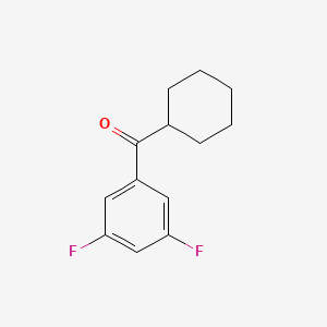 molecular formula C13H14F2O B1324787 Cyclohexyl 3,5-difluorophenyl ketone CAS No. 898769-58-9
