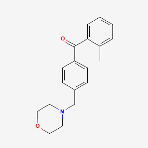 molecular formula C19H21NO2 B1324789 2-Methyl-4'-morpholinomethyl benzophenone CAS No. 898769-62-5