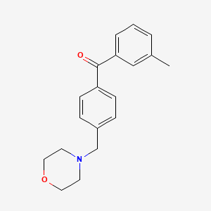 molecular formula C19H21NO2 B1324790 3-Methyl-4'-morpholinomethyl benzophenone CAS No. 898769-64-7