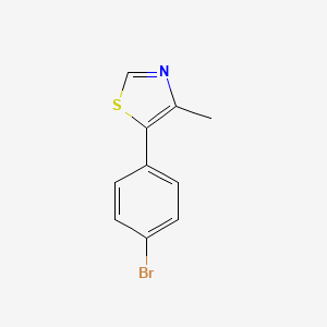 molecular formula C10H8BrNS B13247901 5-(4-Bromophenyl)-4-methyl-1,3-thiazole 