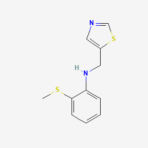 molecular formula C11H12N2S2 B13247917 2-(Methylsulfanyl)-N-(1,3-thiazol-5-ylmethyl)aniline 