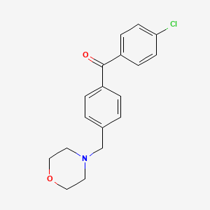 B1324793 4-Chloro-4'-morpholinomethyl benzophenone CAS No. 898769-96-5
