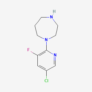 molecular formula C10H13ClFN3 B13247934 1-(5-Chloro-3-fluoropyridin-2-yl)-1,4-diazepane 