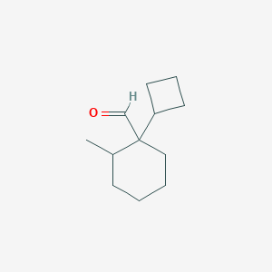 molecular formula C12H20O B13247974 1-Cyclobutyl-2-methylcyclohexane-1-carbaldehyde 