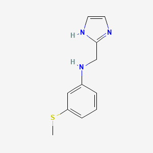 molecular formula C11H13N3S B13248029 N-(1H-Imidazol-2-ylmethyl)-3-(methylsulfanyl)aniline 