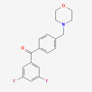 molecular formula C18H17F2NO2 B1324809 3,5-Difluoro-4'-morpholinomethyl benzophenone CAS No. 898770-69-9