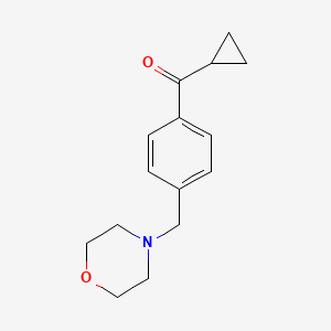 molecular formula C15H19NO2 B1324811 Cyclopropyl 4-(morpholinomethyl)phenyl ketone CAS No. 898770-73-5