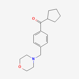 molecular formula C17H23NO2 B1324812 Cyclopentyl 4-(morpholinomethyl)phenyl ketone CAS No. 898770-77-9