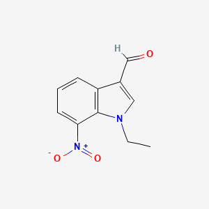 molecular formula C11H10N2O3 B13248130 1-Ethyl-7-nitro-1H-indole-3-carbaldehyde 