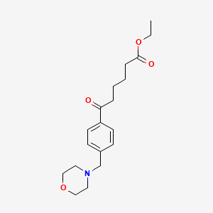 Ethyl 6-[4-(morpholinomethyl)phenyl]-6-oxohexanoate