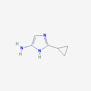 molecular formula C6H9N3 B13248219 2-Cyclopropyl-1H-imidazol-5-amine 