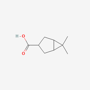 molecular formula C9H14O2 B13248224 6,6-Dimethylbicyclo[3.1.0]hexane-3-carboxylic acid 