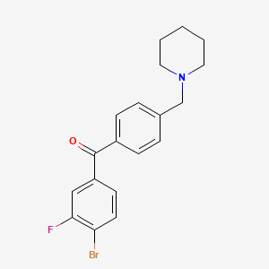 4-Bromo-3-fluoro-4'-piperidinomethyl benzophenone