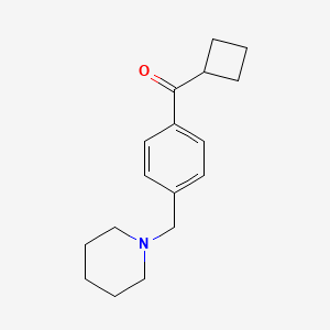 molecular formula C17H23NO B1324833 Cyclobutyl 4-(piperidinomethyl)phenyl ketone CAS No. 898775-73-0