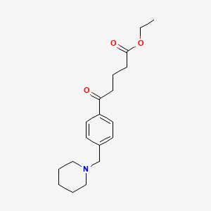 Ethyl 5-oxo-5-[4-(piperidinomethyl)phenyl]valerate