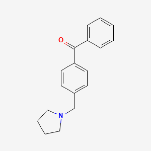 molecular formula C18H19NO B1324838 4-(Pyrrolidinomethyl)benzophenone CAS No. 898775-89-8