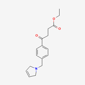 molecular formula C17H21NO3 B1324841 Ethyl 4-oxo-4-[4-(3-pyrrolinomethyl)phenyl]butyrate CAS No. 898764-89-1
