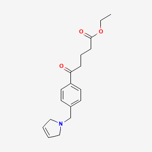 Ethyl 5-oxo-5-[4-(3-pyrrolinomethyl)phenyl]valerate