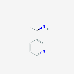 molecular formula C8H12N2 B13248440 ((1r)-1-(3-Pyridyl)ethyl)methylamine 
