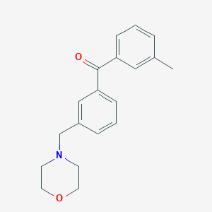 molecular formula C19H21NO2 B1324846 3-Methyl-3'-morpholinomethyl benzophenone CAS No. 898765-01-0