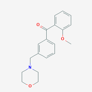 molecular formula C19H21NO3 B1324848 2-Methoxy-3'-morpholinomethyl benzophenone CAS No. 898765-05-4