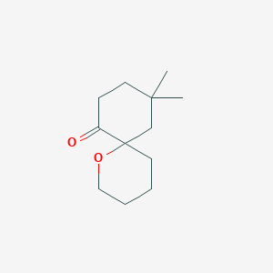 molecular formula C12H20O2 B13248515 10,10-Dimethyl-1-oxaspiro[5.5]undecan-7-one 