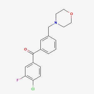 4-Chloro-3-fluoro-3'-morpholinomethyl benzophenone