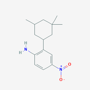 molecular formula C15H22N2O2 B13248531 4-Nitro-2-(3,3,5-trimethylcyclohexyl)aniline 