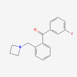 B1324855 2-Azetidinomethyl-3'-fluorobenzophenone CAS No. 898754-80-8