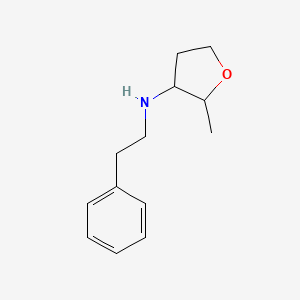 molecular formula C13H19NO B13248578 2-Methyl-N-(2-phenylethyl)oxolan-3-amine 