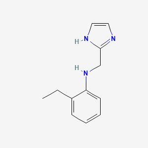 molecular formula C12H15N3 B13248599 2-ethyl-N-(1H-imidazol-2-ylmethyl)aniline 