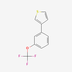 molecular formula C11H7F3OS B13248605 3-(3-(Trifluoromethoxy)phenyl)thiophene 
