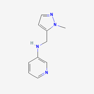 molecular formula C10H12N4 B13248716 N-[(1-methyl-1H-pyrazol-5-yl)methyl]pyridin-3-amine 